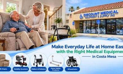 Older-couple-at-home-with-a-lift-chair-and-rollator-alongside-the-Discount-Medical-–-Mobility-Equipment-Supplies-Costa-Mesa-storefront-and-mobility-equipment-options